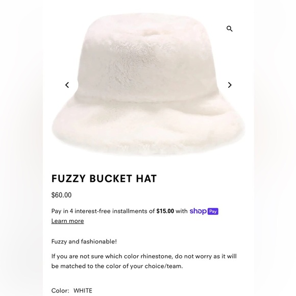 NWOT Zara Fuzzy Adjustable Bucket Hat in Cream OS - Picture 3 of 12